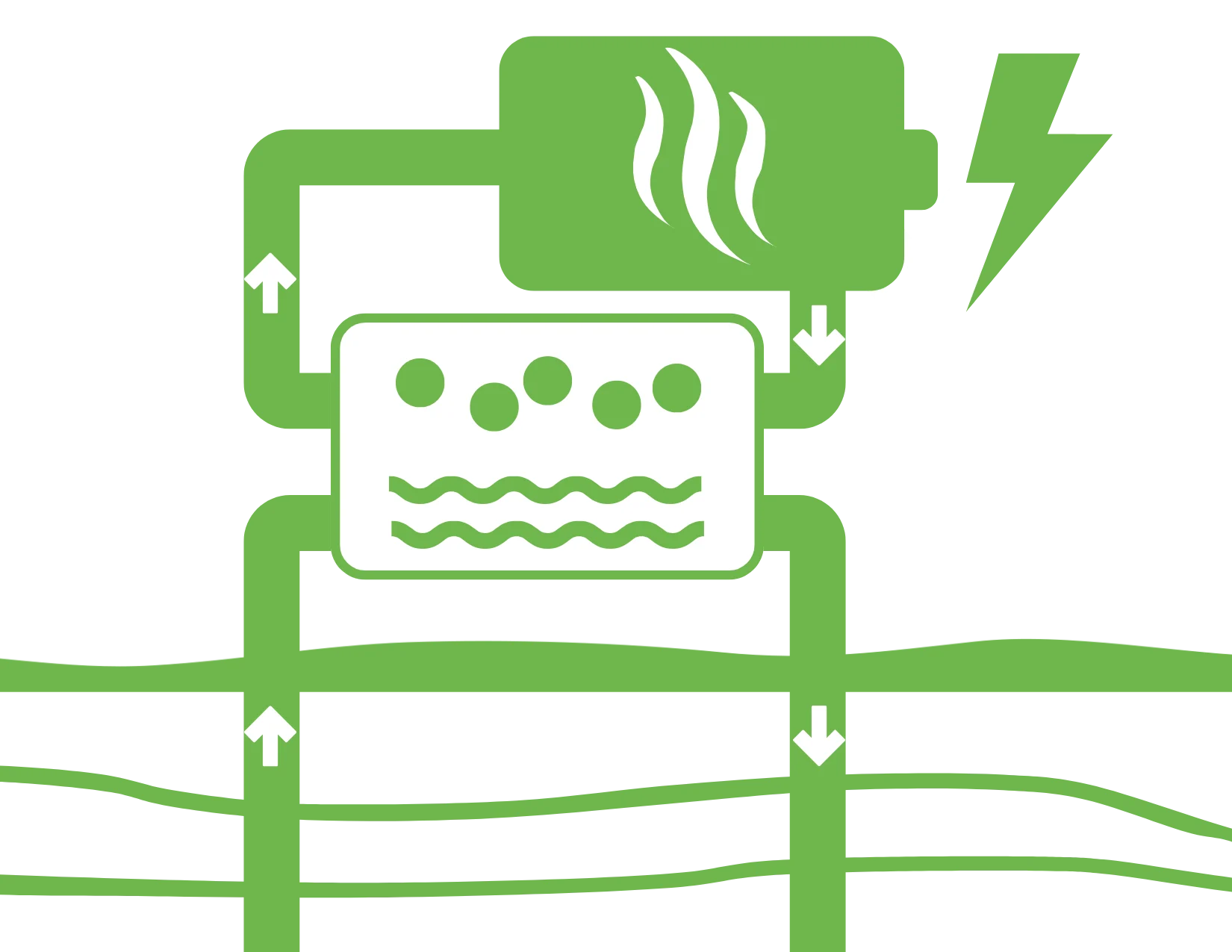 geothermal binary cycle icon